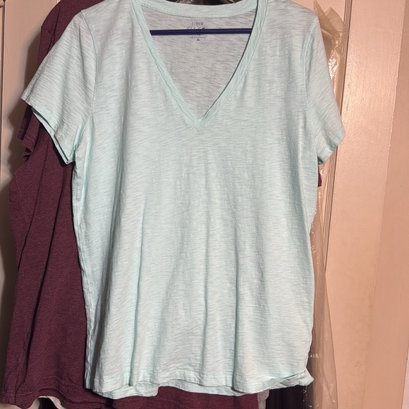 J CREW light blue xl slub cotton tee - Picture 2 of 4
